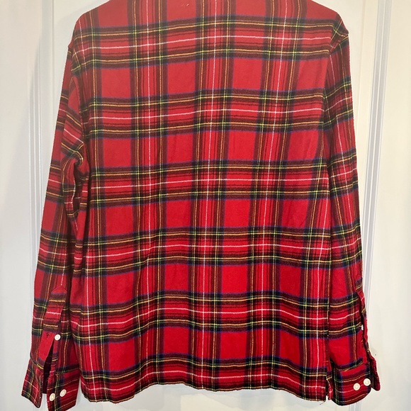 Abercrombie & Fitch Red Plaid Button Up Sleep Shirt, size Small - Picture 5 of 6